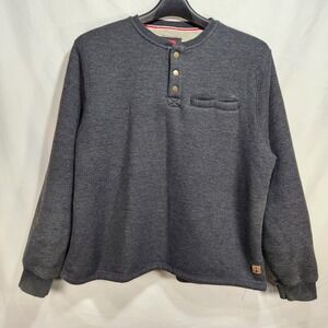 Coleman Mens Long-Sleeve Sherpa Lined‎ Waffle Henley Shirt Size XXL Grey